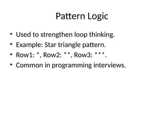 Logical Text Pattern logic_building_training_with_flowcharts_algorithms | PPTX