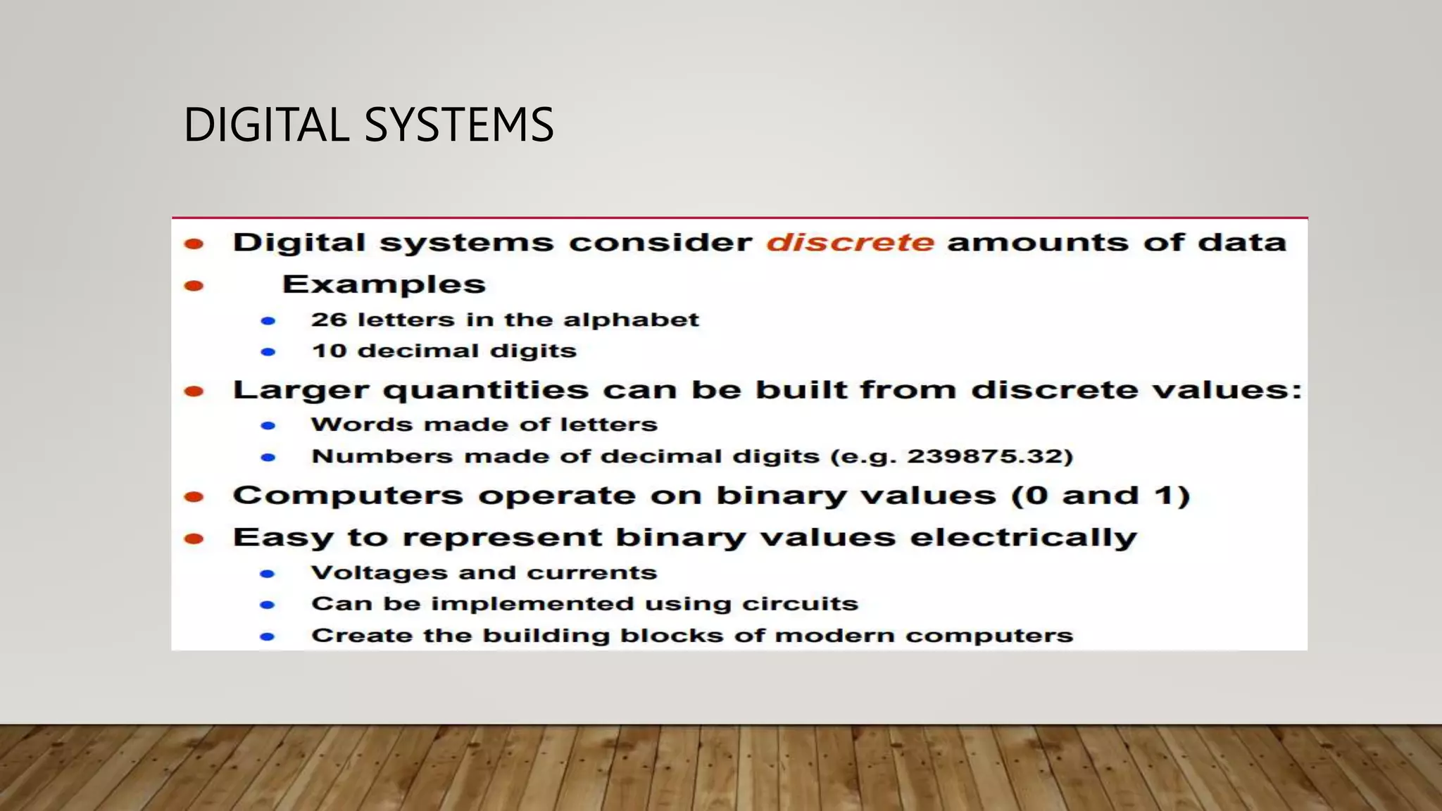 DIGITAL SYSTEMS
 