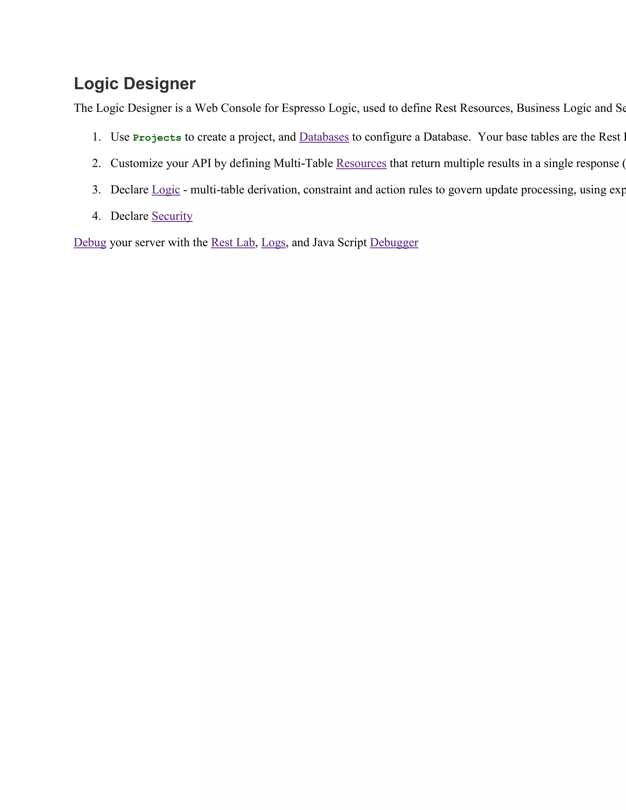 REST interface Logic designer | PDF