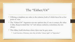 Logic Fallacies | PPTX