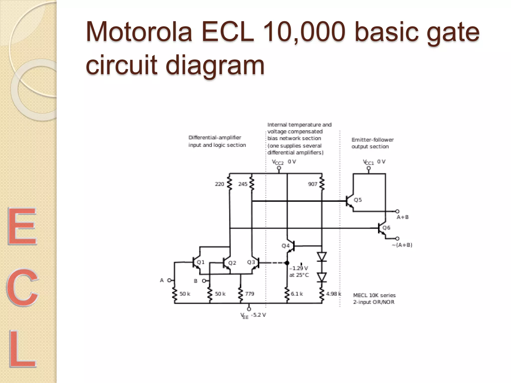 Motorola ECL 10,000 basic gate
circuit diagram
 