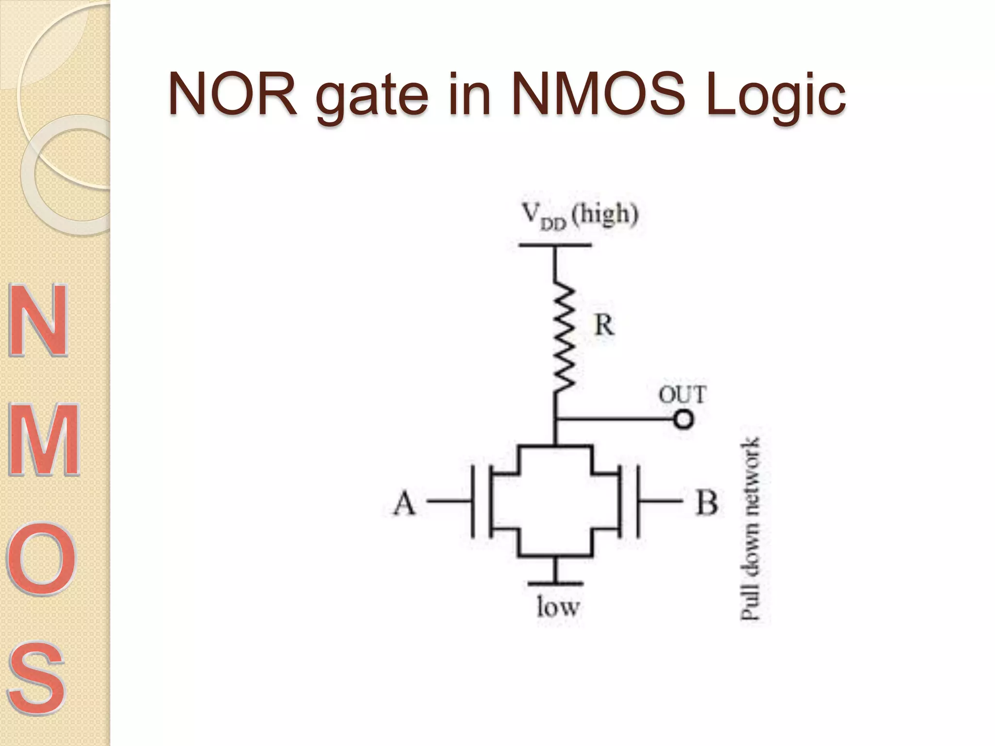 NOR gate in NMOS Logic
 