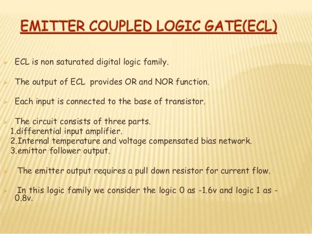 Logic Families Ppt Eceb Srp