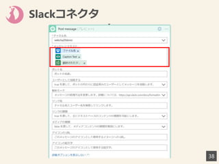 Slackコネクタ
38
 