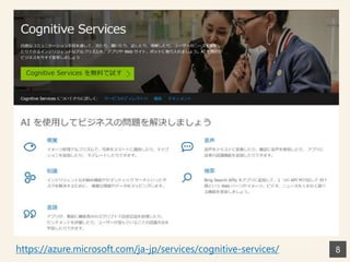8https://azure.microsoft.com/ja-jp/services/cognitive-services/
 