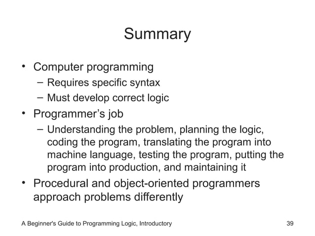 Logic Formulation 1