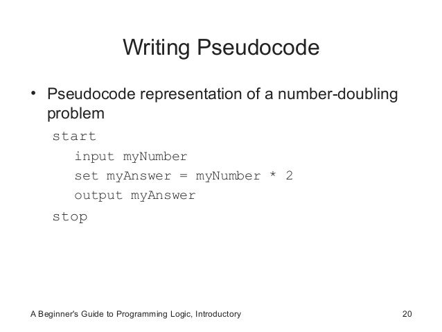 Logic Formulation 1