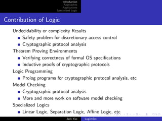 Logic for security | PDF