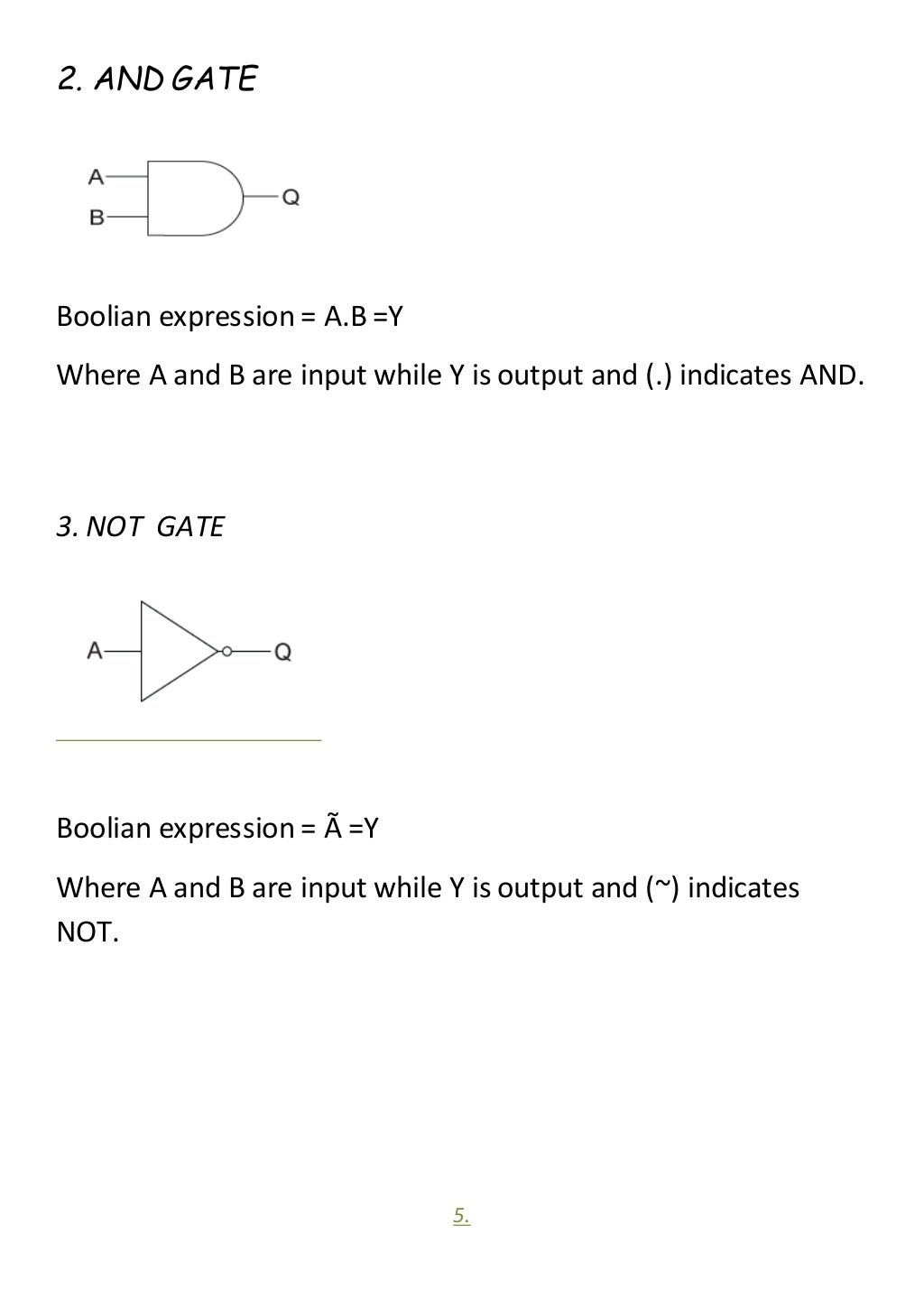 Logic gate class 12