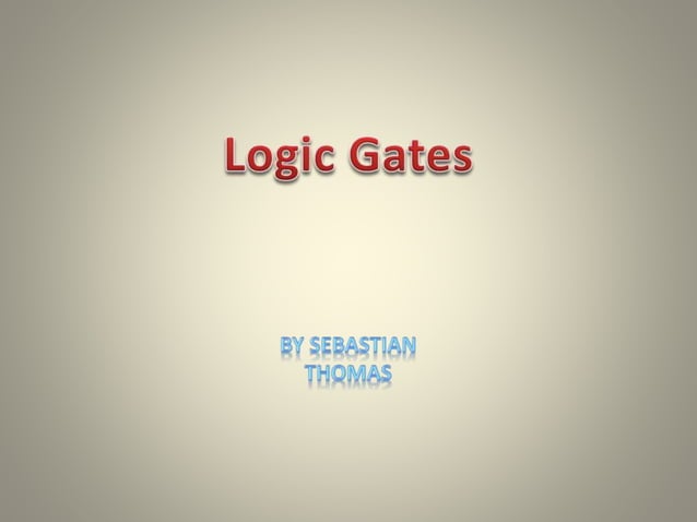 Logic Gates in Computing GCSE ocr explained | PPTX | Programming ...