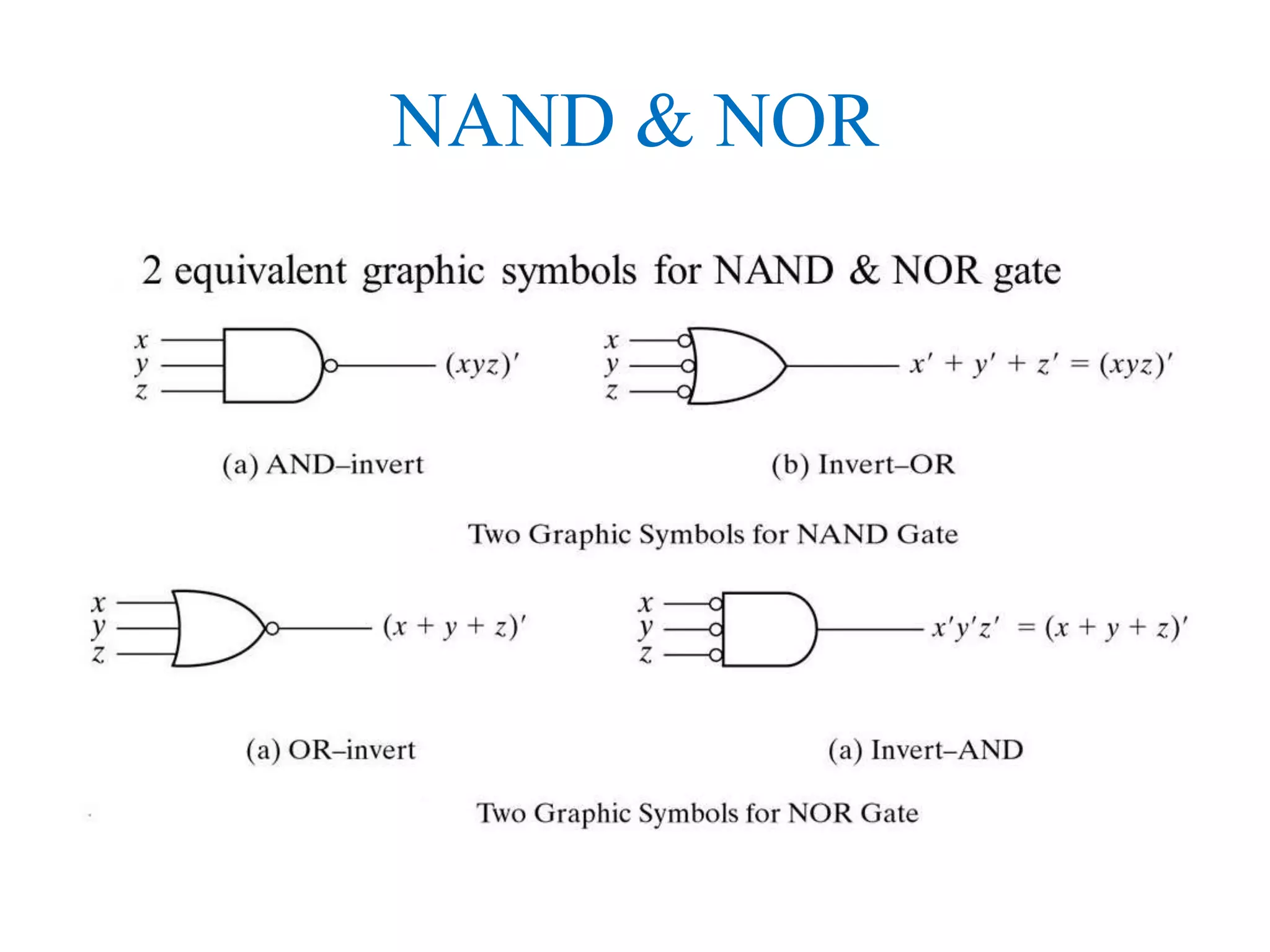NAND & NOR
 