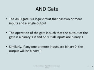 Basic Logic Gates -Digital system Design | PDF