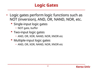 Buffer Using Xor Logic Gates - KOREA University------.ppt