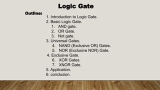 Introduction to Basic Digital Logic Gates | PPT