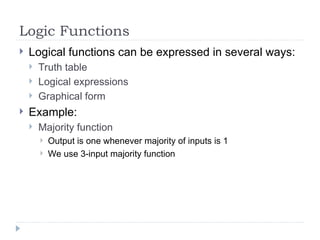 introduction logic gates functions ch 3 .ppt
