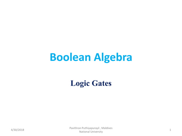 Logic gates ppt | PPTX