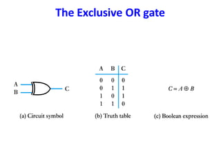 The Exclusive OR gate
 