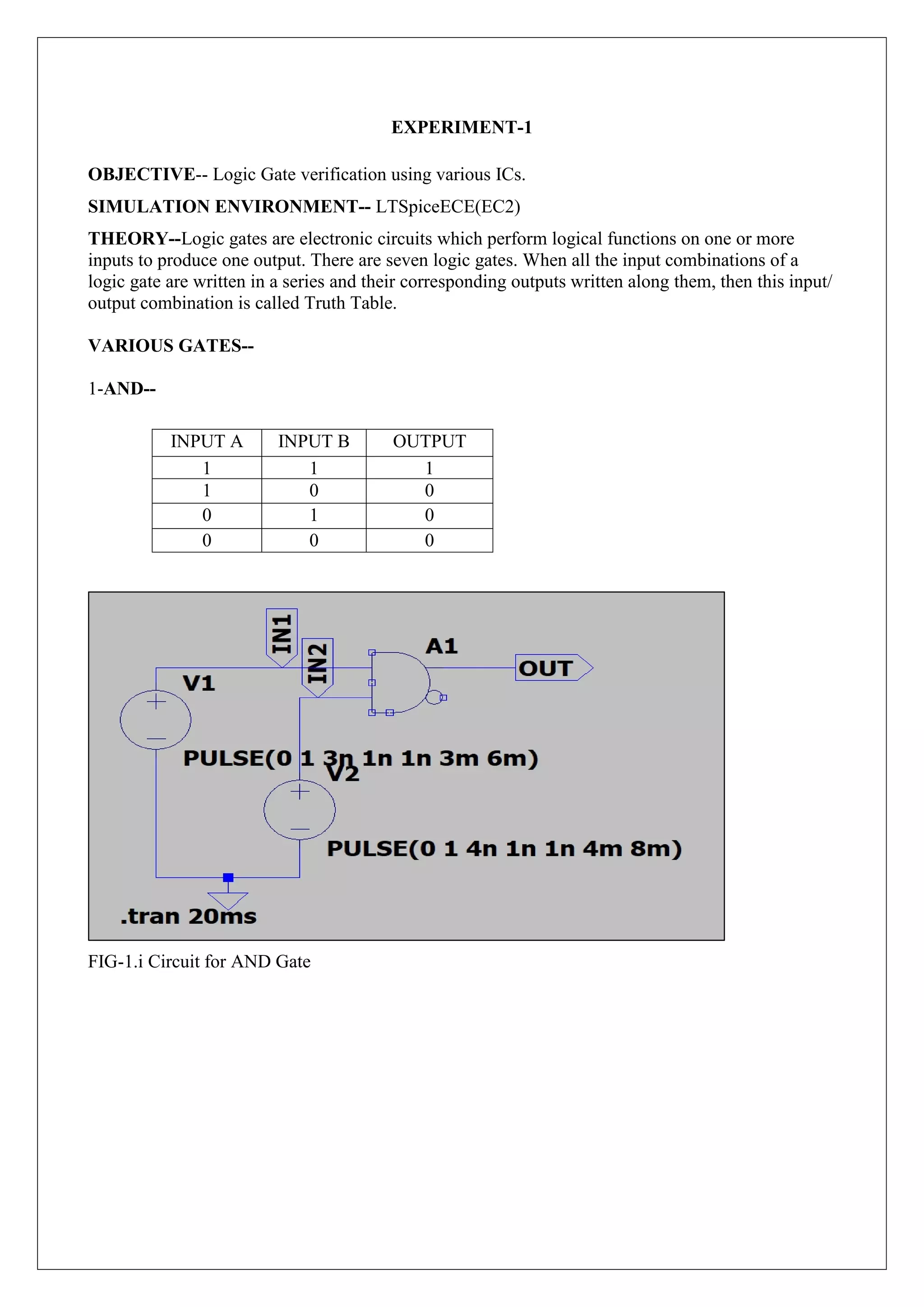 Logic gates verification PDF