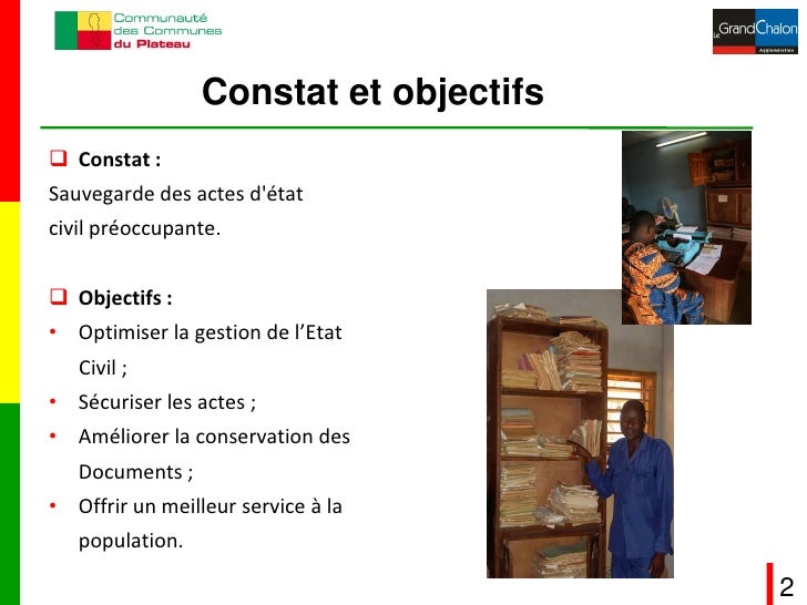 Logiciel d'informatisation de l'Etat civil dans les communes du Plate…