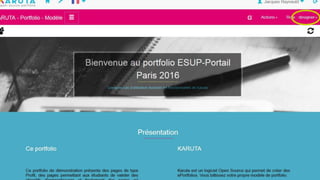 Karuta:  Les fonctions esentielles d'un portfolio électronique libre Slide 17