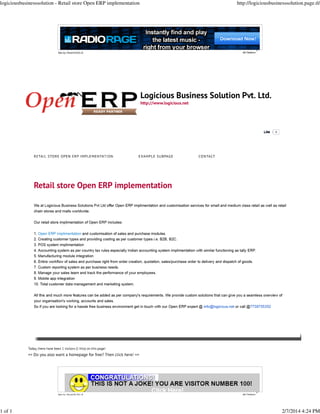 logiciousbusinesssolution - Retail store Open ERP implementation

1 of 1

http://logiciousbusinesssolution.page.tl/

Ads by Feven%201.8

Ad Options

Ads by Feven%201.8

Ad Options

2/7/2014 4:24 PM

 