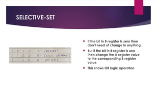 Selective Set Logicmicrooperations in design and analysis.pptx