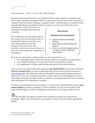 Logic Model Workbook | PDF