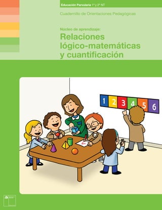 Cuadernillo de Orientaciones Pedagógicas
Núcleo de aprendizaje:
Relaciones
lógico-matemáticas
y cuantificación
Educación Parvularia 1º y 2º NT
 