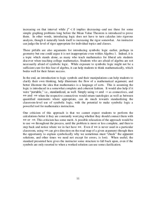 Essay on logic