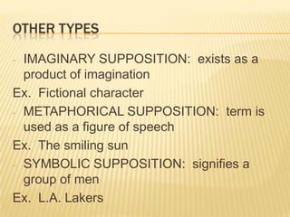 Seatwork#6Give the specific kind of supposition illustrated bythe words “carabao” and “pag-asa” in eachproposition below.“Tamarao” belongs to the endangered species.“Tamarao” is a word with three syllables.“Pag-asa” is the name of the eaglet.“Pag-asa” is the subject of the sentence.“Pag-asa” means hope in English.“Pag-asa” is now the adopted child of bird lovers.