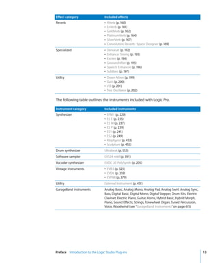 Logic Studio Instruments And Effects