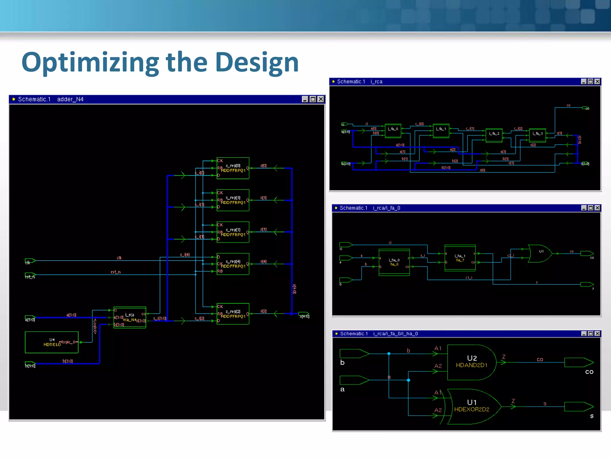 Optimizing the Design
 