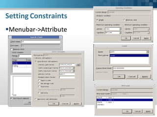 Setting Constraints
Menubar->Attribute
 
