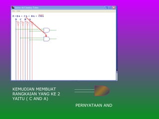 KEMUDIAN MEMBUAT RANGKAIAN YANG KE 2 YAITU ( C AND A) PERNYATAAN AND 