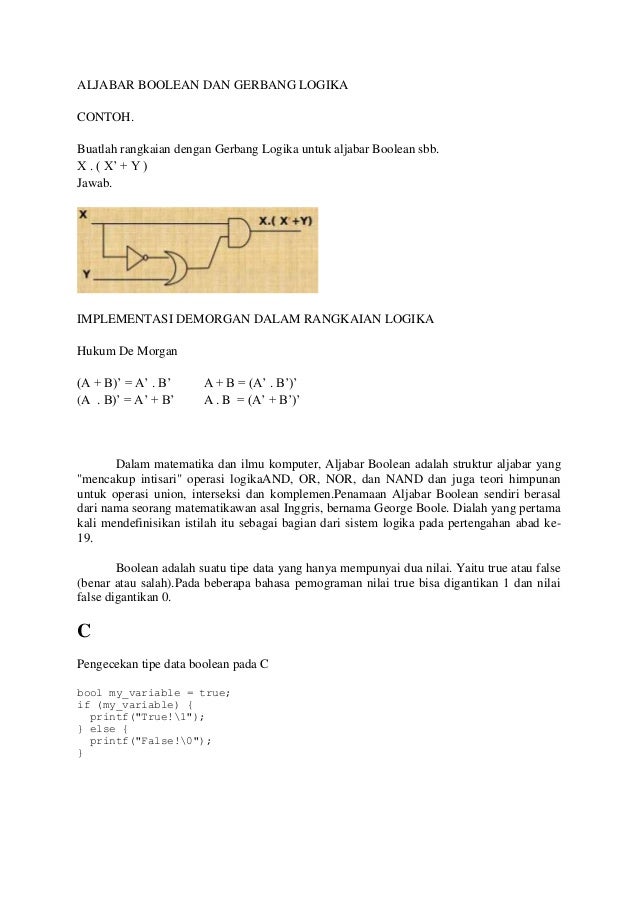 Logika boolean (algoritma&pemrograman 1 b)