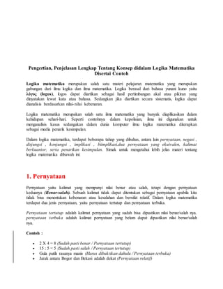 Logika matematika | DOCX
