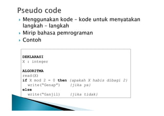 Logika pemrograman hand out | PDF