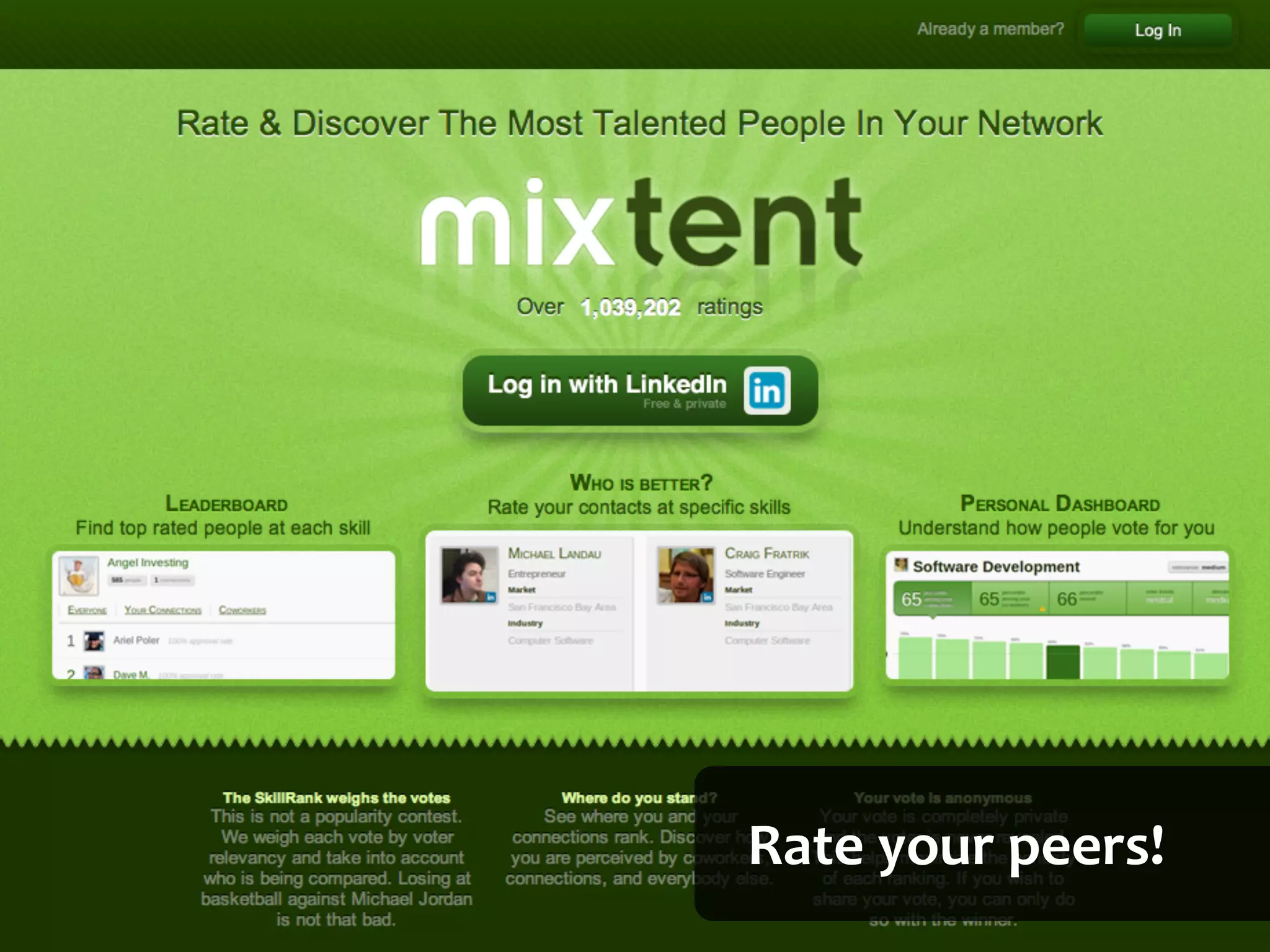 Rate	
  your	
  peers!
 