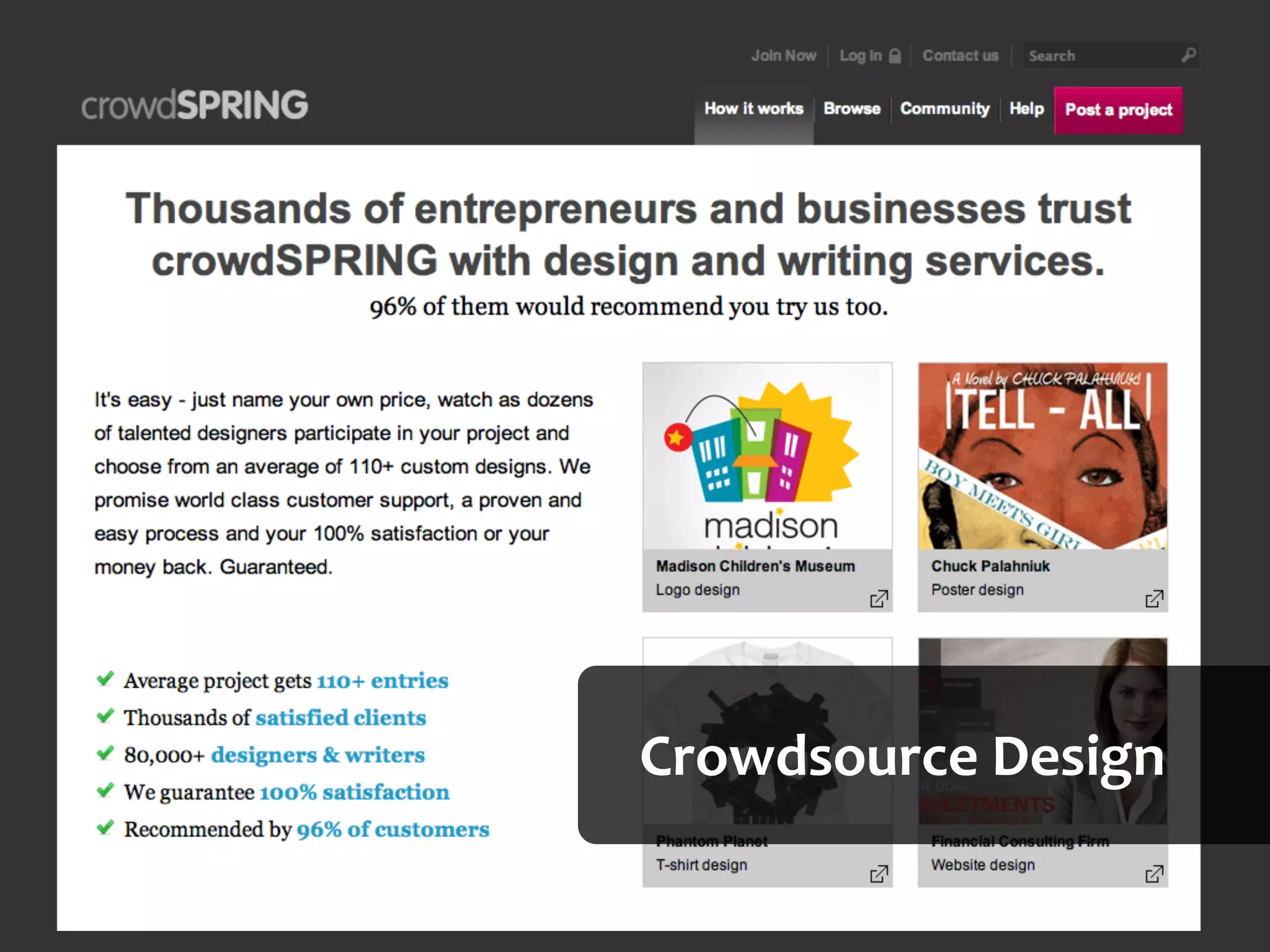 Crowdsource	
  Design
 