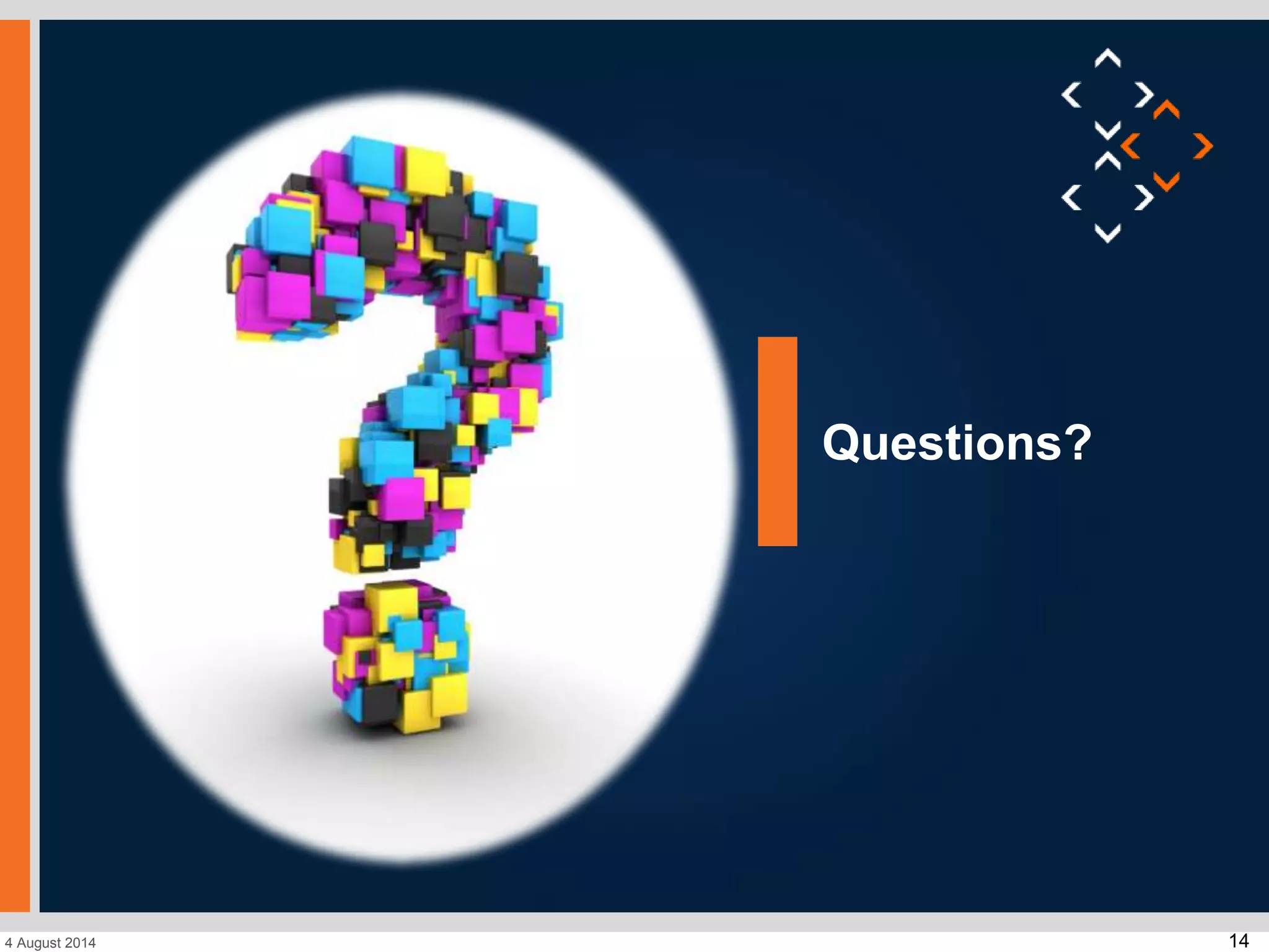 144 August 2014
Questions?
 