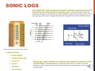 Sonic Log Array Log interpretation slidepack | PPT