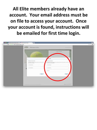 Log in to Your Elite Sports Clubs Online Member Account | PPTX