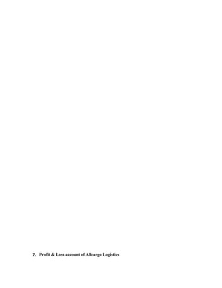 7. Profit & Loss account of Allcargo Logistics
 