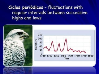 Ciclos periódicos – fluctuations with
  regular intervals between successive
  highs and lows
 