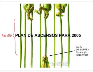 PLAN DE ASCENSOS PARA 2005
GCIA
DE SUPPLY
CHAIN y/o
LOGÍSTICA

 