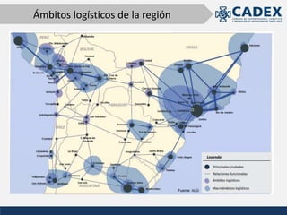 Ámbitos logísticos de la región
 