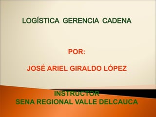 POR:
JOSÉ ARIEL GIRALDO LÓPEZ
INSTRUCTOR
SENA REGIONAL VALLE DELCAUCA
 
