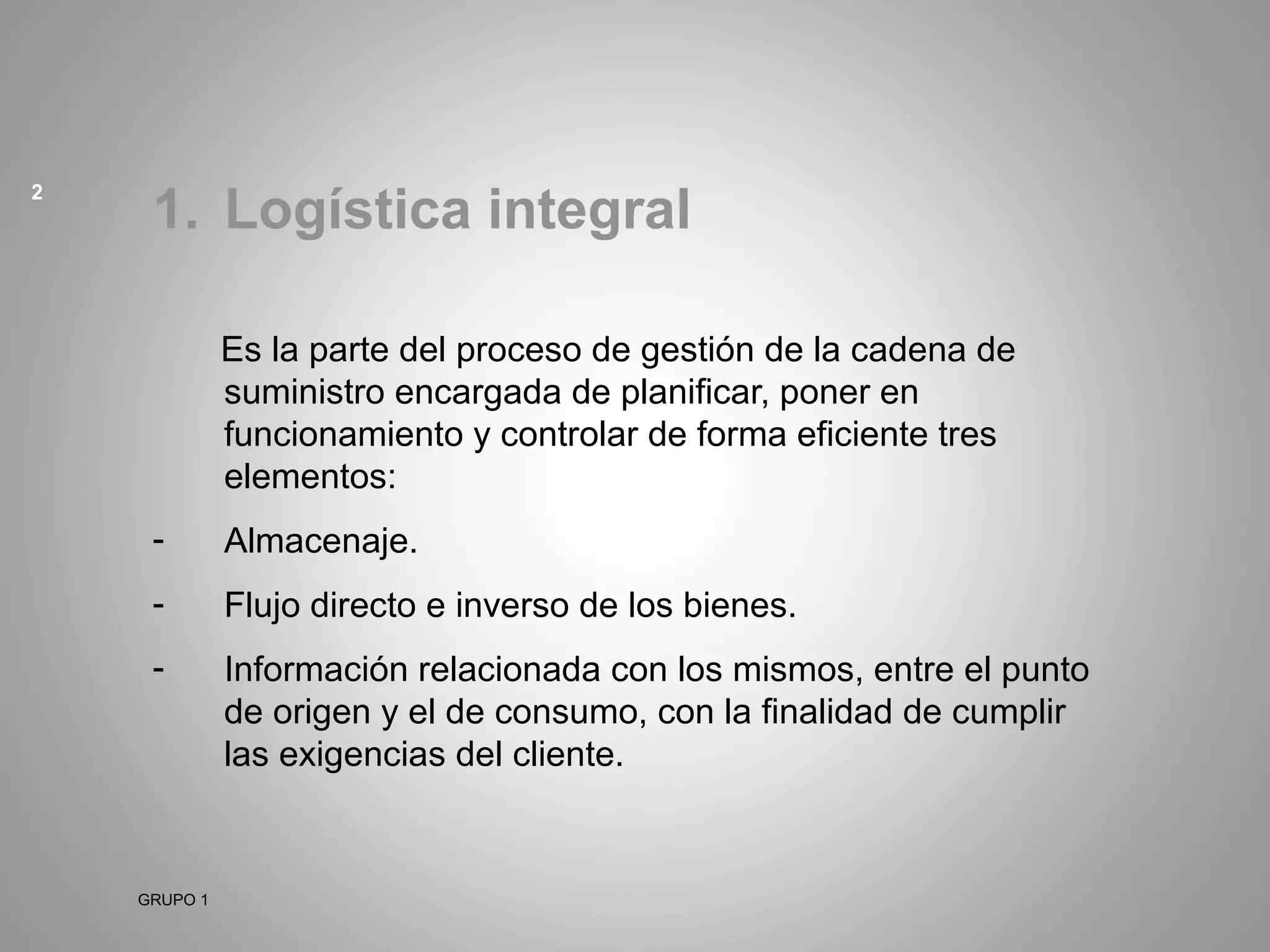 Logistica integral | PPT