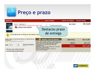 Preço e prazo


         Destacou prazo
           de entrega
 