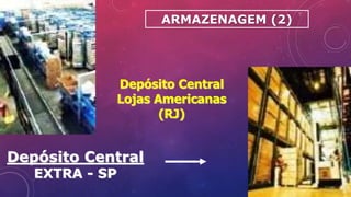 Depósito Central
Lojas Americanas
(RJ)
Depósito Central
EXTRA - SP
ARMAZENAGEM (2)
 